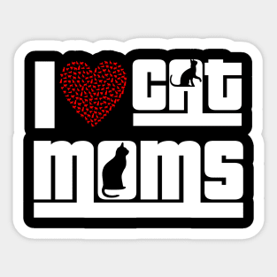 I love Cat Moms Sticker